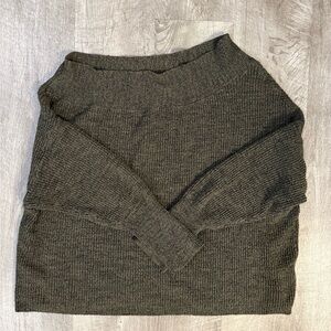 Free People Charcoal Crewneck Sweater